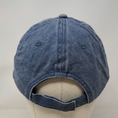 Unbranded Strapback Hat Blue OSFM Adjustable Solid 6 Panel Blank