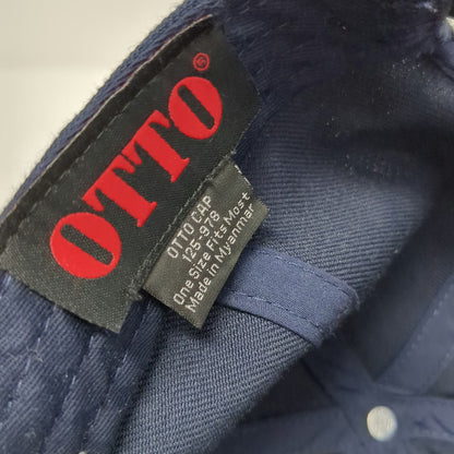 OTTO Snapback Hat Blue One Size Stars Embroidery Gray Underbrim Structured