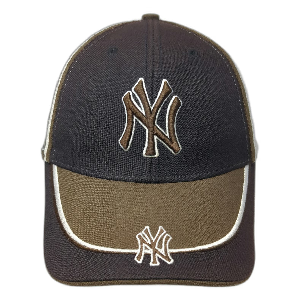 New York Yankees MLB Twins Enterprise Brown One Size Baseball Cap Script Hat