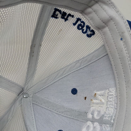 North Salem State Bank Men's Snapback Mesh Back Hat Blue White Embroidered Logo