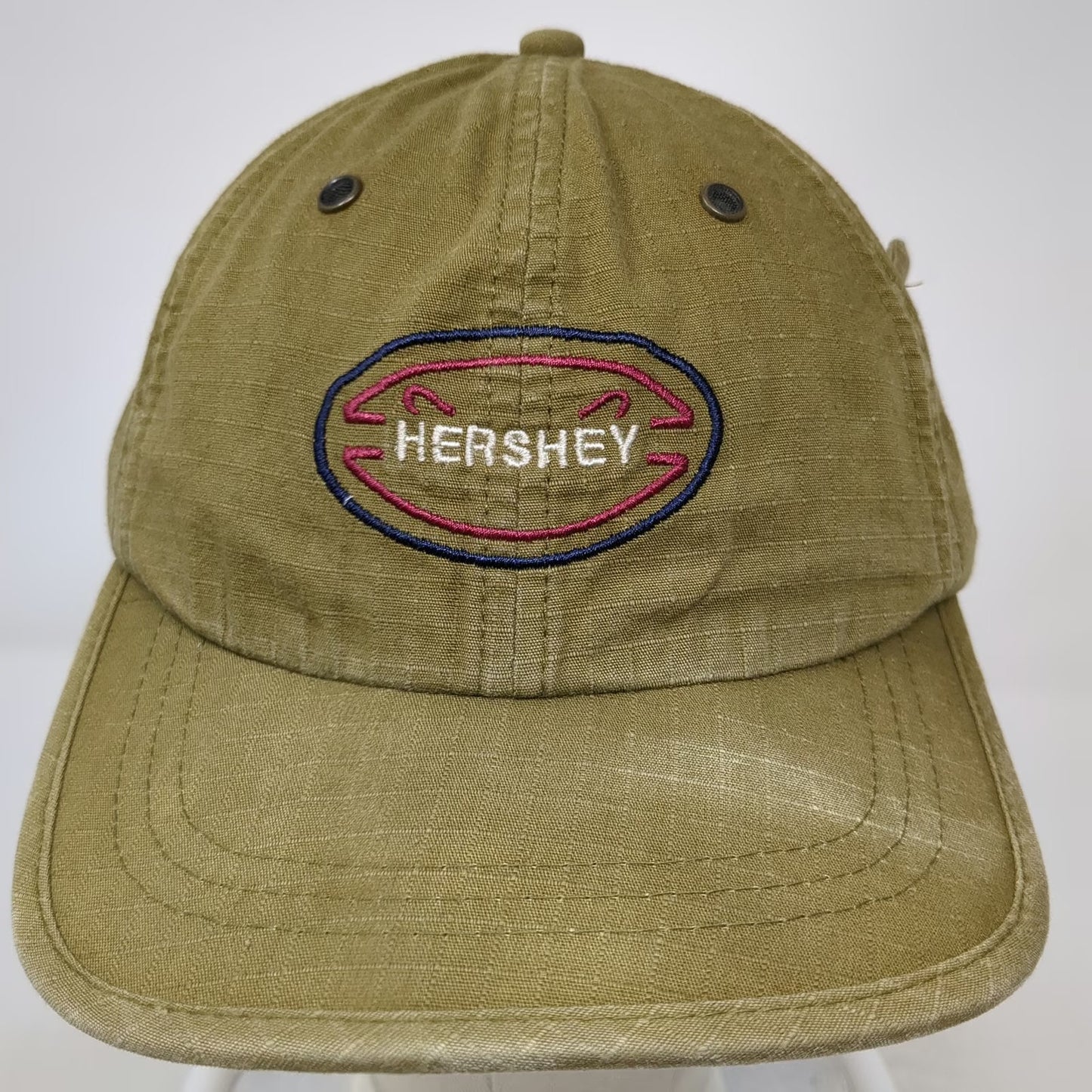 HersheyPark Baseball Cap Green One Size White Side Pocket Cotton Strapback Hat