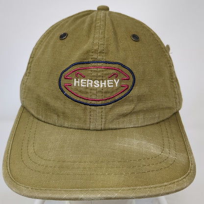 HersheyPark Baseball Cap Green One Size White Side Pocket Cotton Strapback Hat