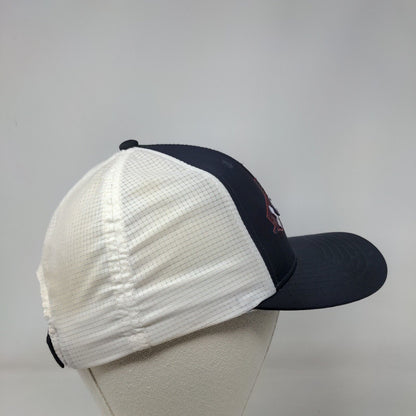 Columbia PFG Stapback Hat Blue One Size Adjustable Vented Holes 110 6 Panel