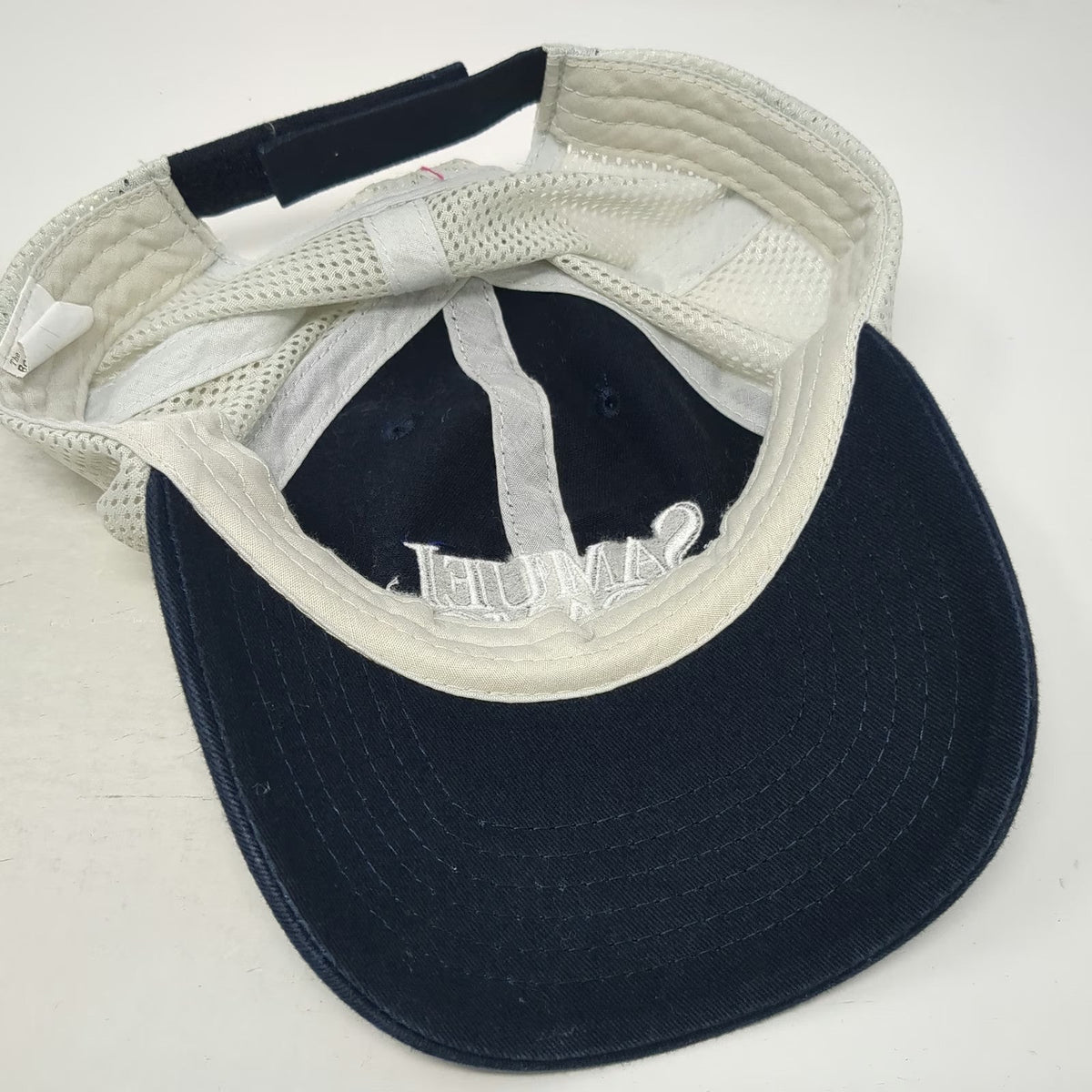 Samuel Adams Blue Baseball Cap One Size Mesh Beer Logo Strapback Hat Boston Brew