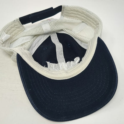 Samuel Adams Blue Baseball Cap One Size Mesh Beer Logo Strapback Hat Boston Brew