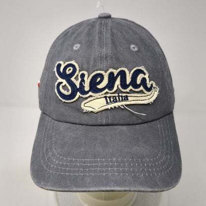 Siena Italia Slideback Hat Gray OS Adjustable Embroidered Patriotic Capello