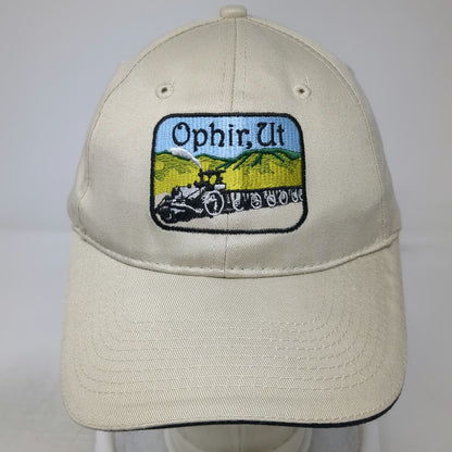 Port & Company Baseball Cap Beige One Size Ophir Utah Train Engine Strapback Hat