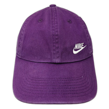 Nike Baseball Cap Purple One Size Hat Slideback Heritage86 Cotton Swoosh Logo