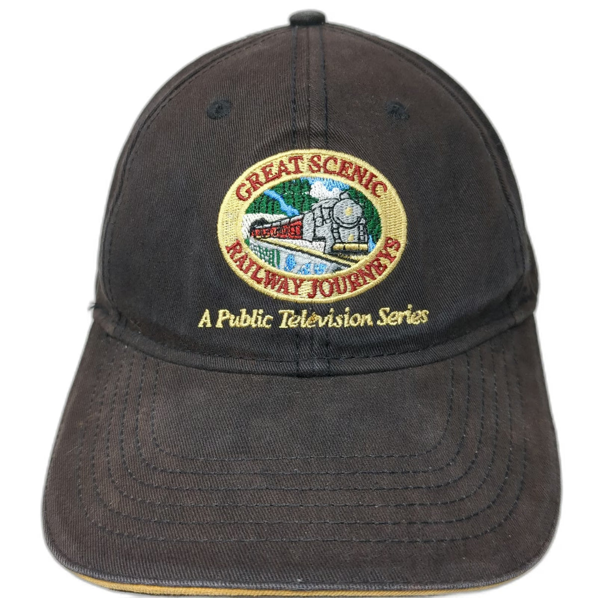 Black Baseball Cap One Size Great Scenic Railway Journeys Public Television Hat
