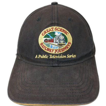 Black Baseball Cap One Size Great Scenic Railway Journeys Public Television Hat