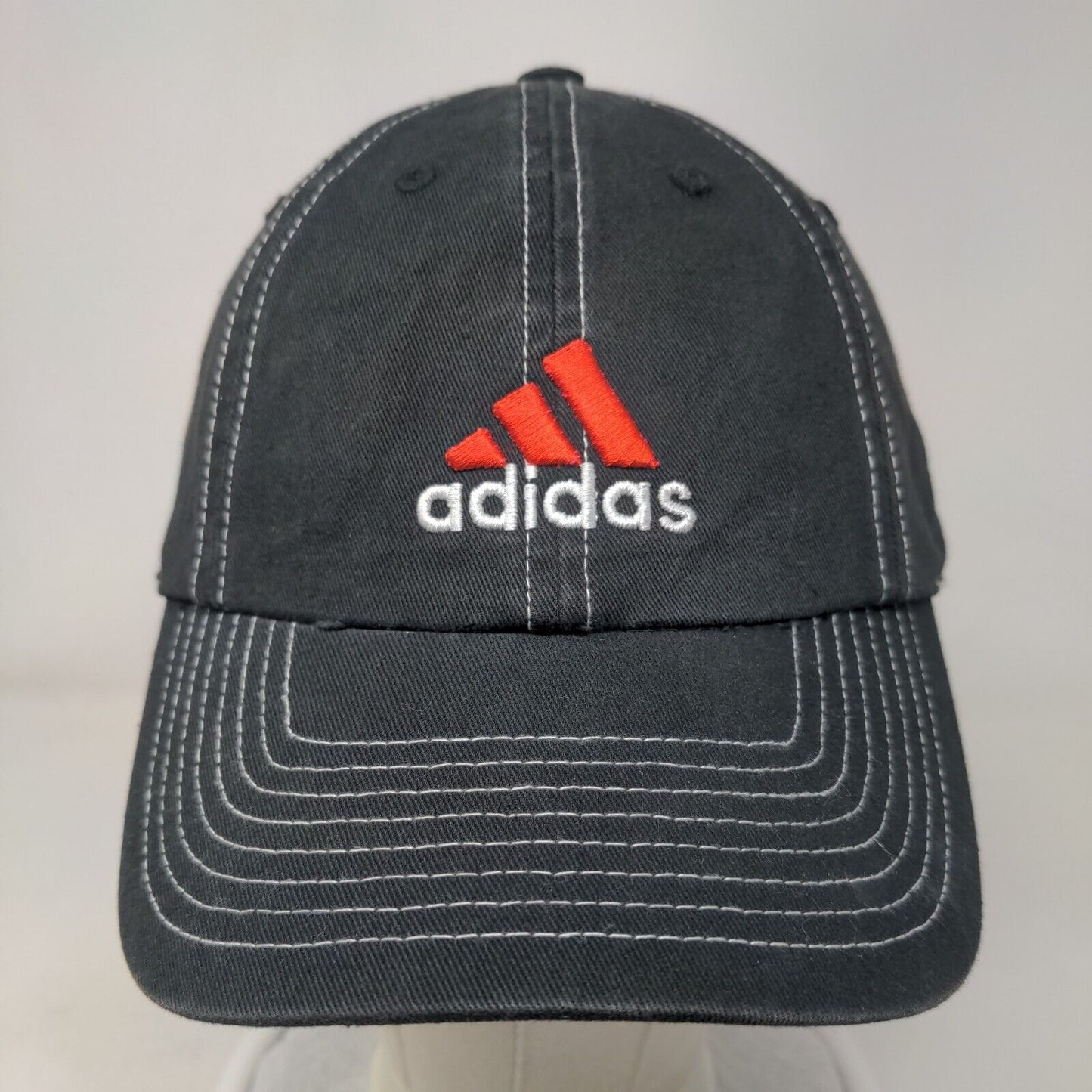 Adidas Slideback Hat Black OSFA Adjustable Embroidered 8 Panel Cotton