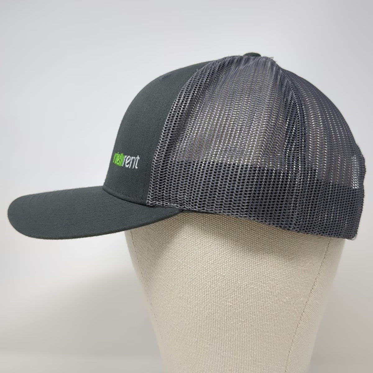 Richardson Trucker Hat Gray OSFM Snapback Mesh intellirent Logo Adjustable Cap
