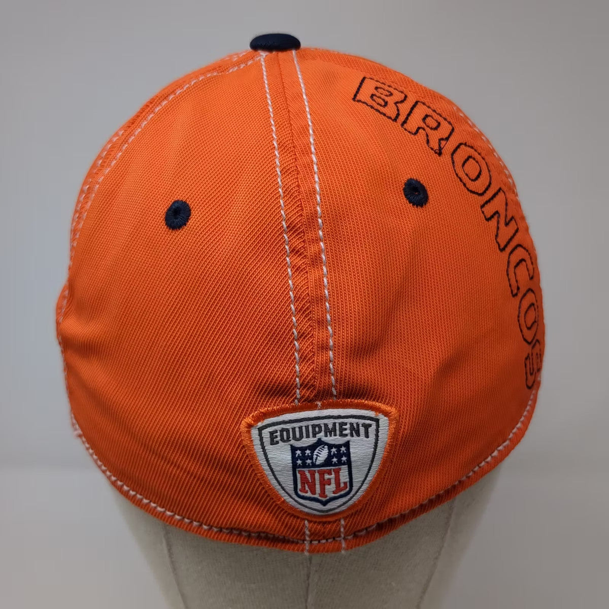 Reebok Denver Broncos NFL Cap Orange Gray One Size Embroidered Logo Stretch Fit