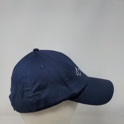 Dog Dad Strapback Hat Blue OSFM Adjustable Embroidered Vent Holes