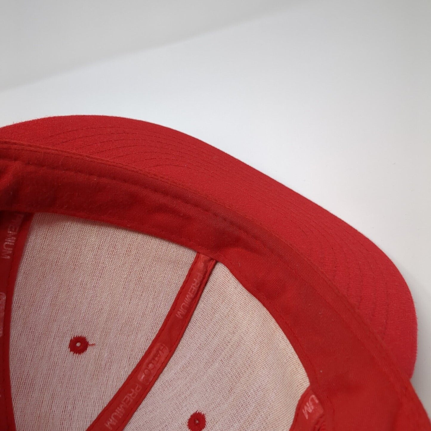 Hatco Premium Original Flat Fitted Baseball Cap Red 7 3/8 Lightweight Blank