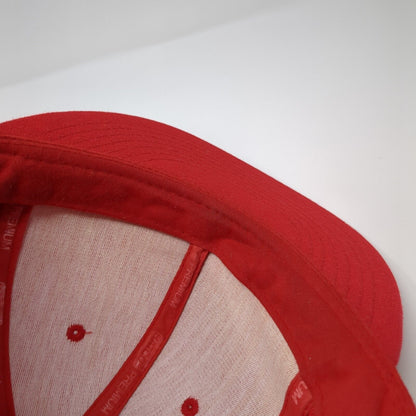 Hatco Premium Original Flat Fitted Baseball Cap Red 7 3/8 Lightweight Blank