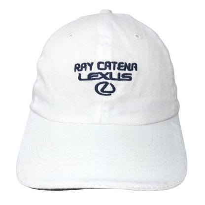 Ray Catena Lexus Men's Strapback Hat White Size OSFA Embroidered Logo