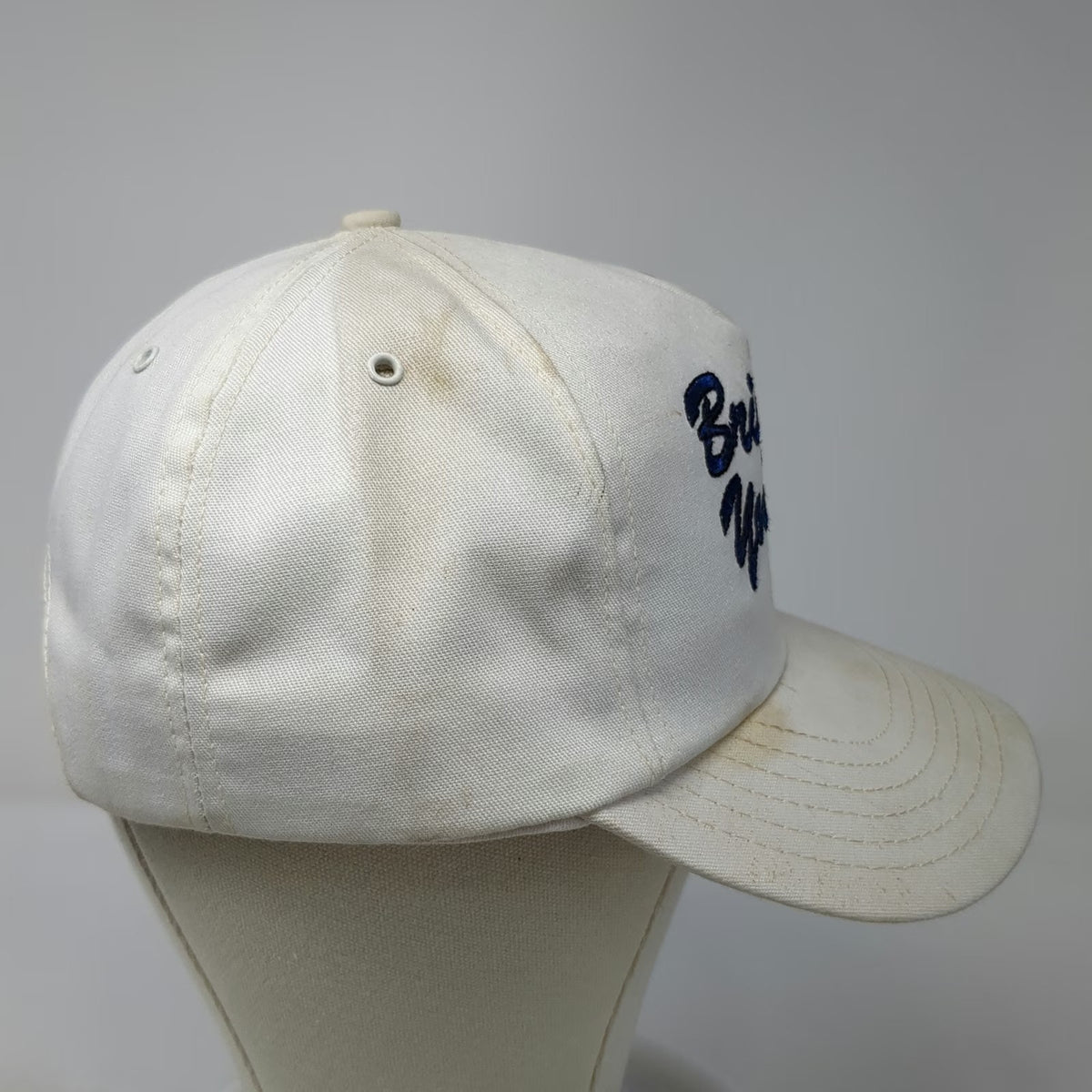 Brigham Young Cougars NCAA Pro Cap White Trucker Snapback Hat USA Made Vintage