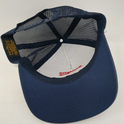 Santa Barbara County Snapback Trucker Hat Blue One Size Mesh Back Yupoong