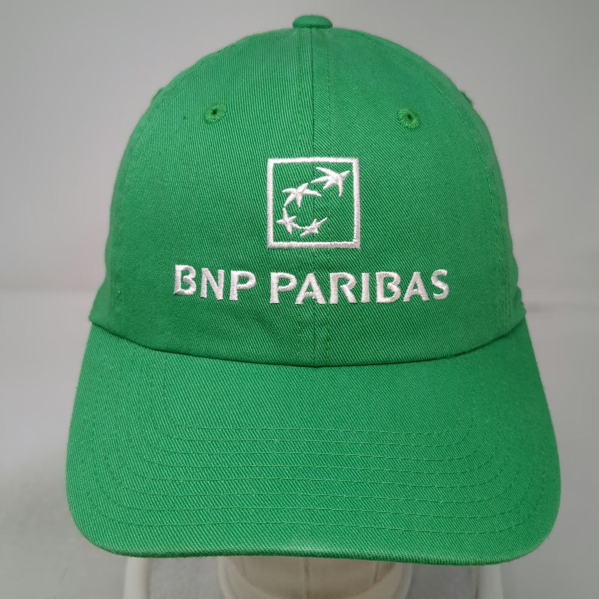 American Needle Baseball Cap Green One Size BNP Paribas Tennis Hat Slideback