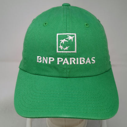 American Needle Baseball Cap Green One Size BNP Paribas Tennis Hat Slideback