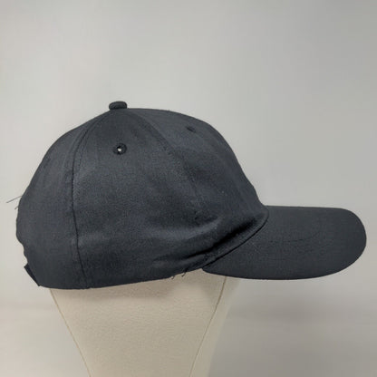 Unbranded Men's Strapback Hat Black Polyester Cotton Blend Blank