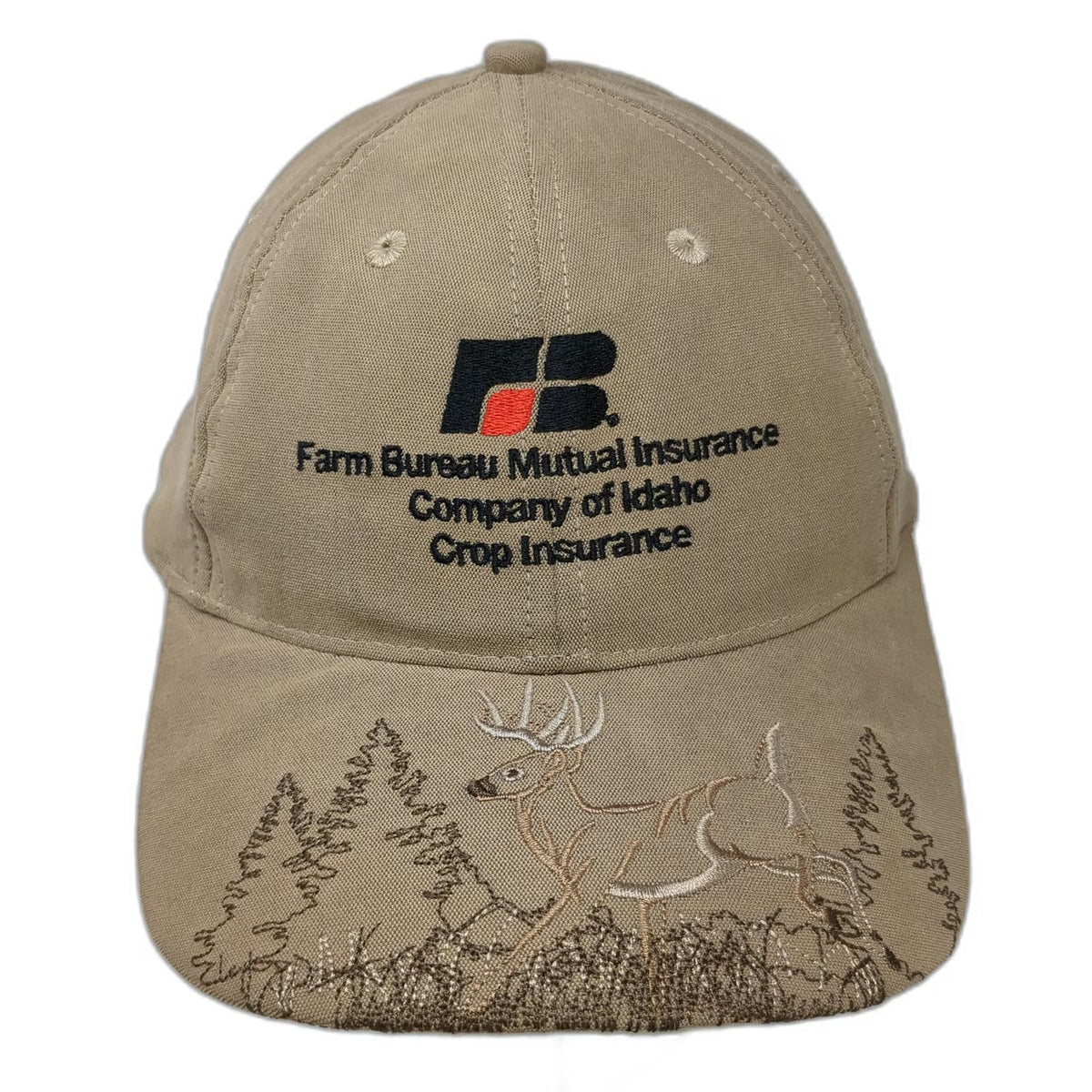 Legend Baseball Cap Brown One Size Idaho Farm Bureau Crop Insurance Deer Hat