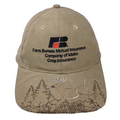 Legend Baseball Cap Brown One Size Idaho Farm Bureau Crop Insurance Deer Hat