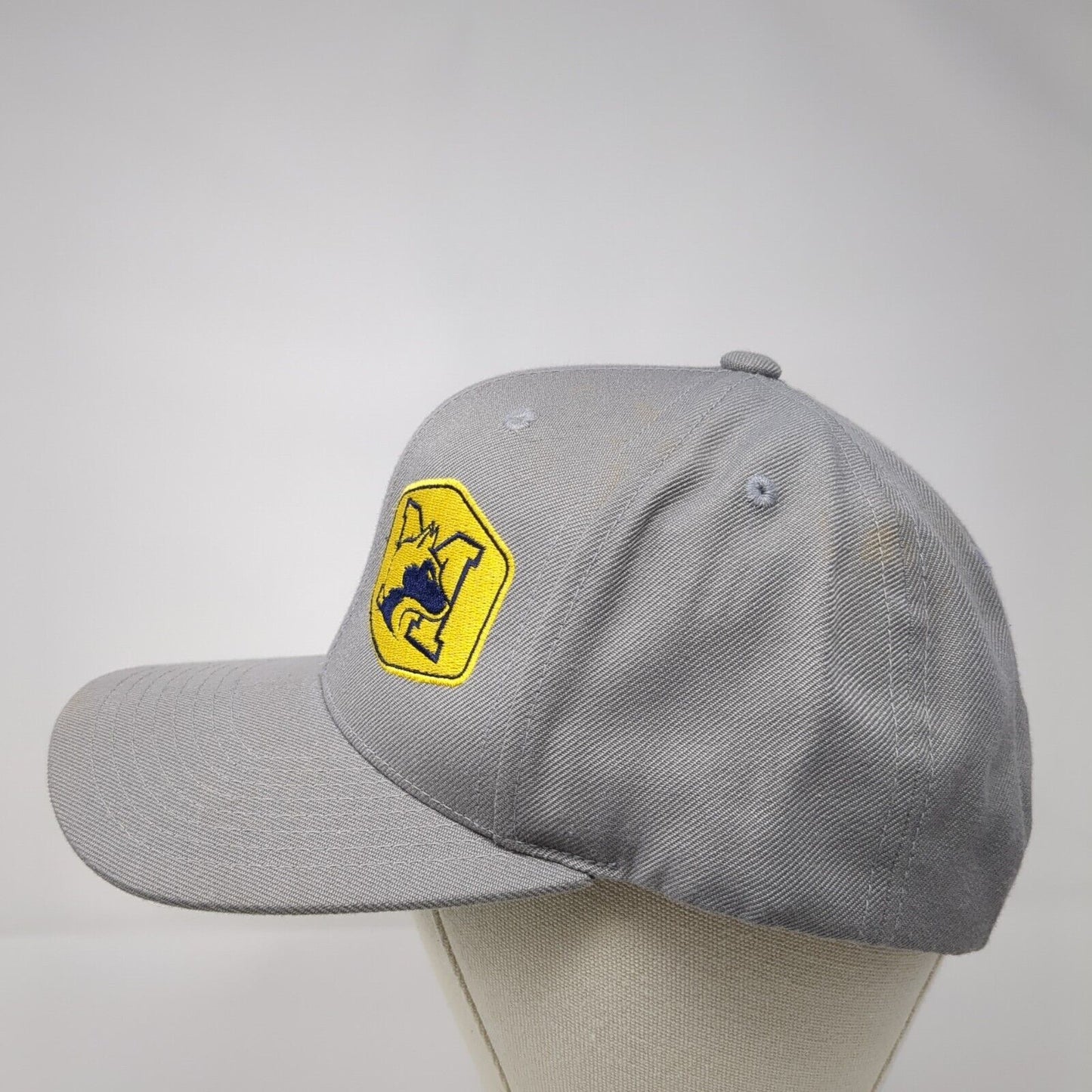 Yupoong Classics Snapback Hat Gray OSFA Embroidered M Cat Logo