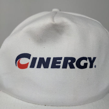 Cinergy Men's Snapback Trucker Hat White Size OSFA Embroidered Logo Adjustable