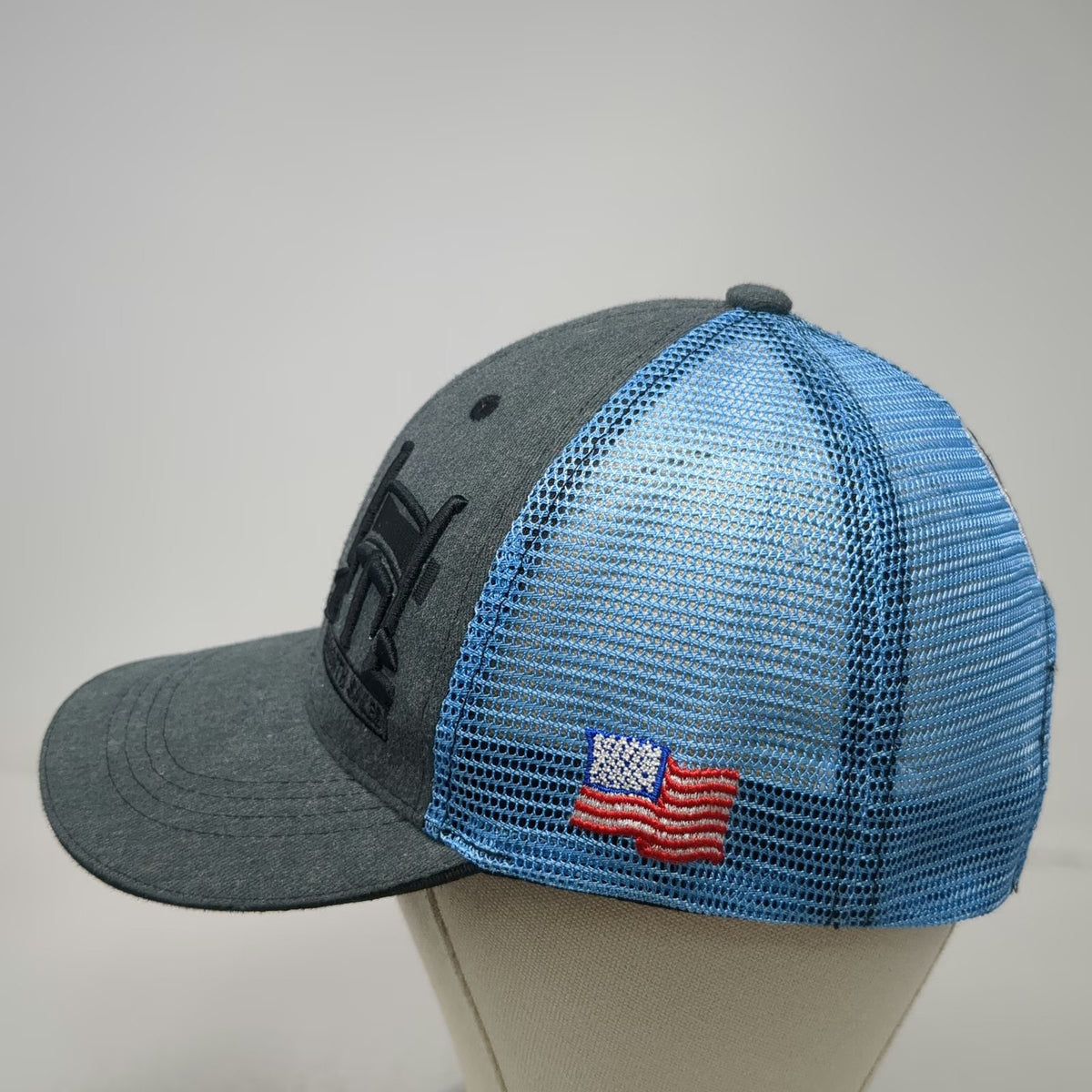 360 Apparel Kenworth Sales Baseball Cap Gray Blue One Size Semi Truck Mesh Hat