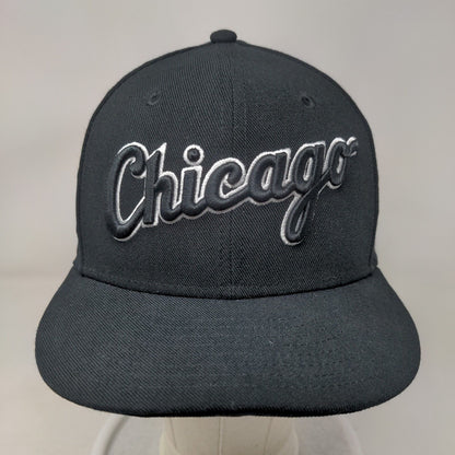 Fanatics Chicago White Sox Fitted Hat Black Size 7 1/8 Embroidered Logo MLB