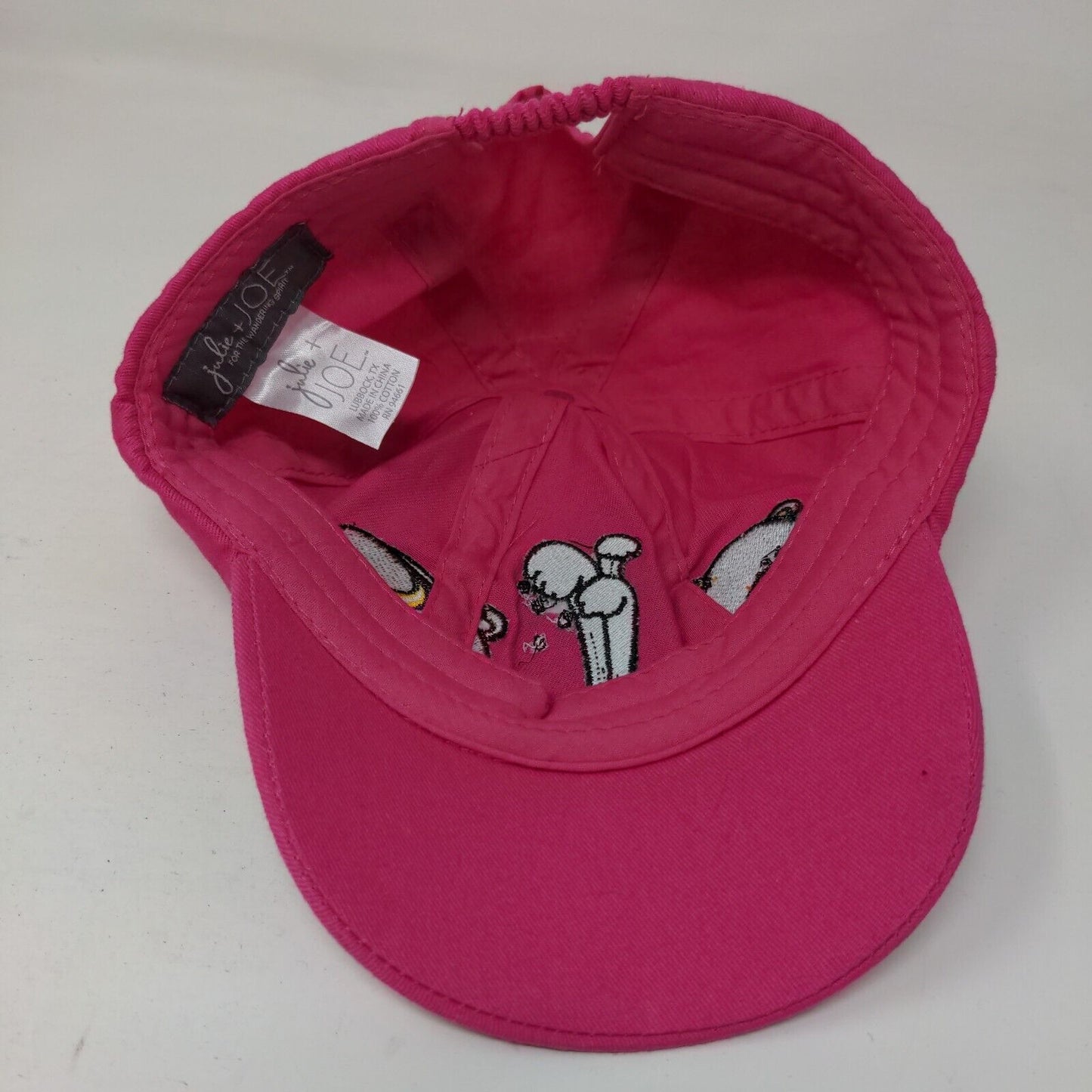 Yellowstone National Park Stretch Strapback Pink One Size Embroidered Animals