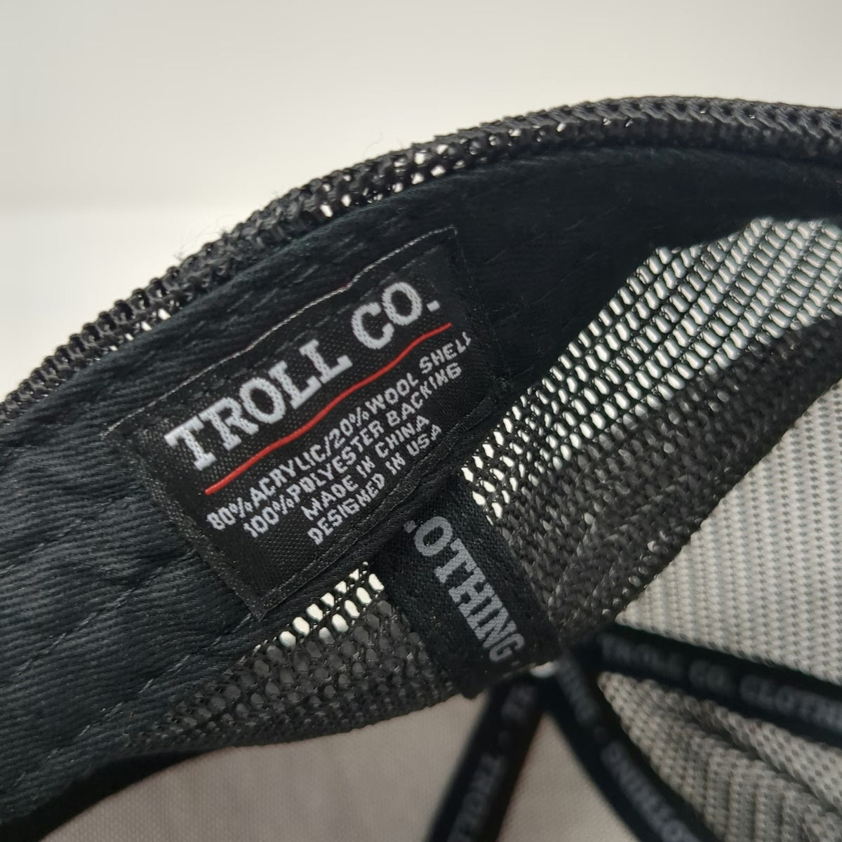 Troll Co Trucker Hat Brown One Size Dirty Hands Clean Money Mesh Back Flat Brim