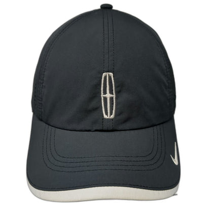 Nike Baseball Cap Black One Size Lincoln Logo Perforated Performance Golf Hat