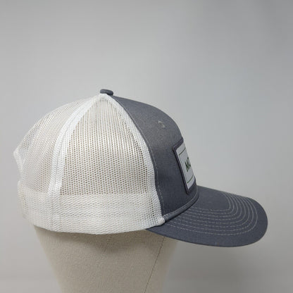 McIntyre Pastures Patch Snapback Trucker Hat Gray One Size Mesh Back