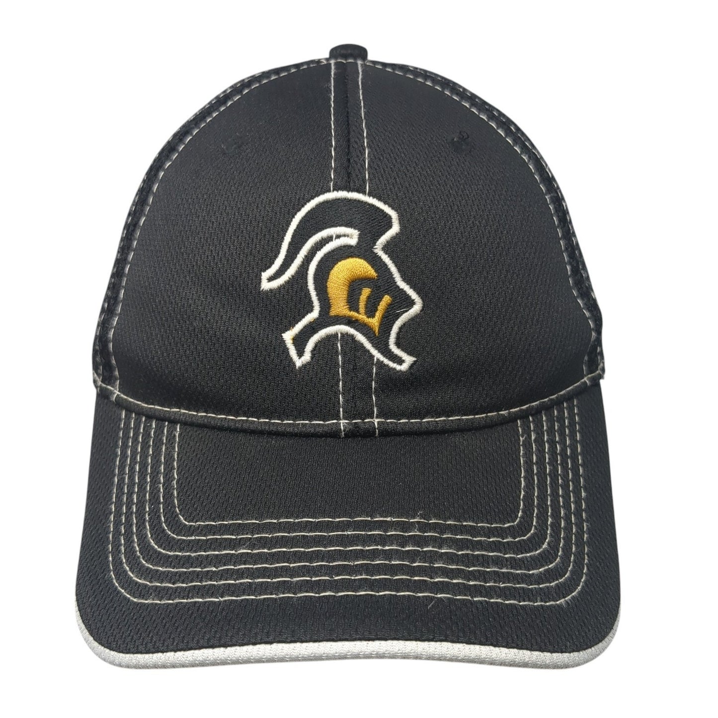 Spartan Logo Strapback Hat Black One Size Adjustable Pacific Headwear