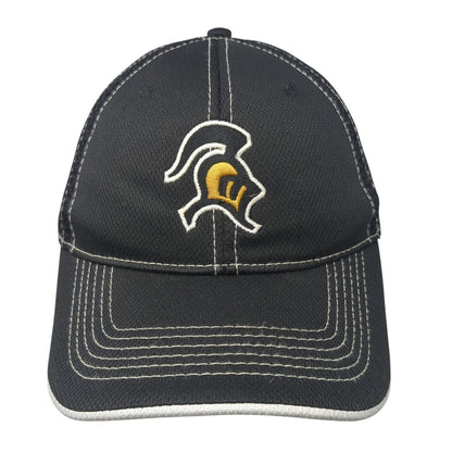 Spartan Logo Strapback Hat Black One Size Adjustable Pacific Headwear