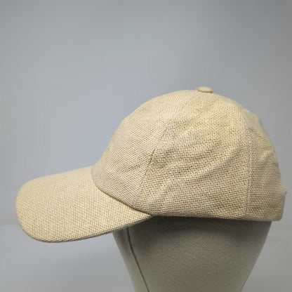 Primark Baseball Cap Beige One Size Adjustable Strapback Textured Woven Hat