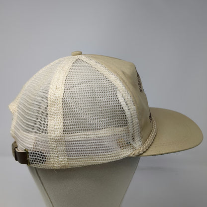 Imperial Baseball Cap Beige South Fork Lodge Idaho Trout Rope Fish Hat Vintage