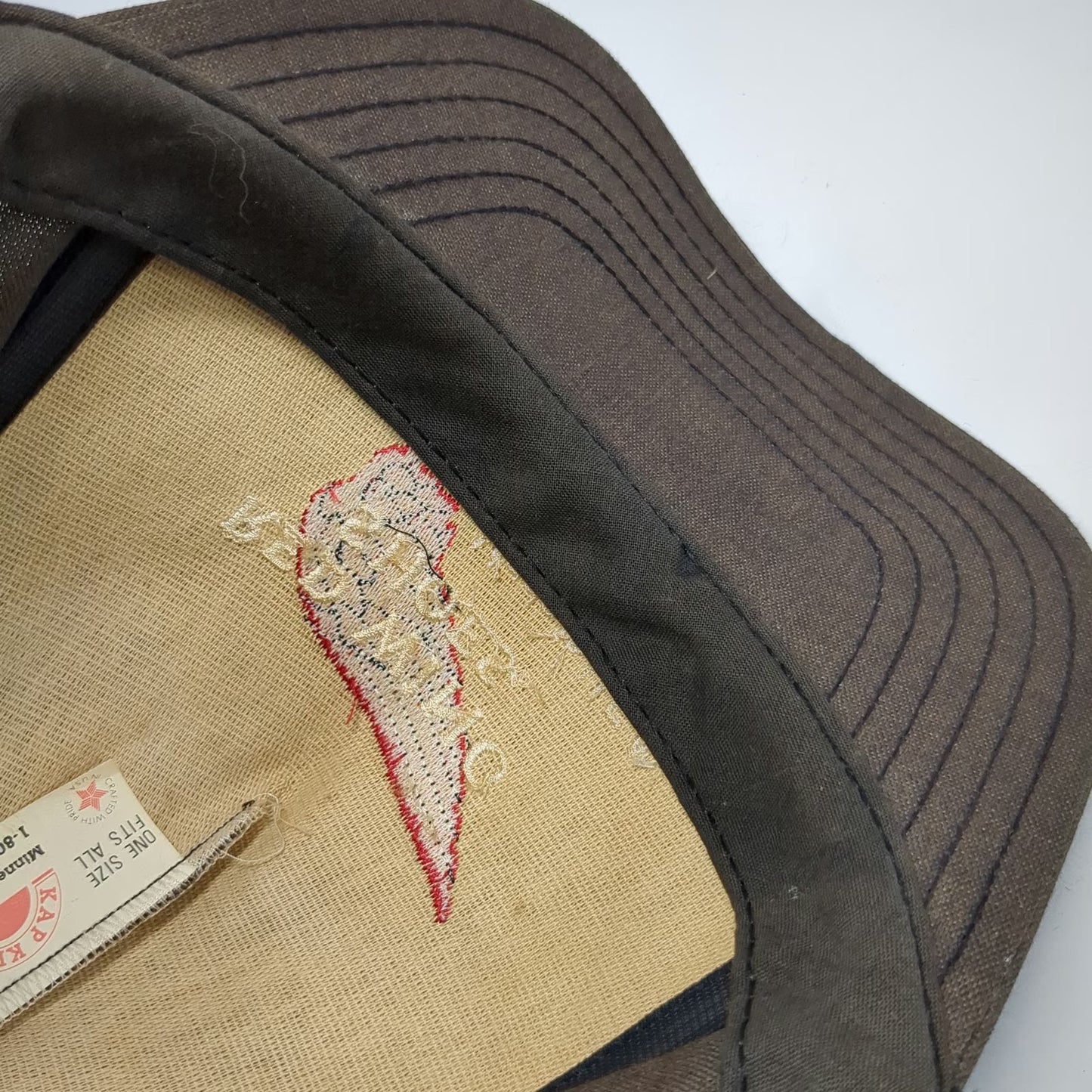 Kap King Trucker Brown Red Wing Shoes Snapback Hat Made in USA Vintage