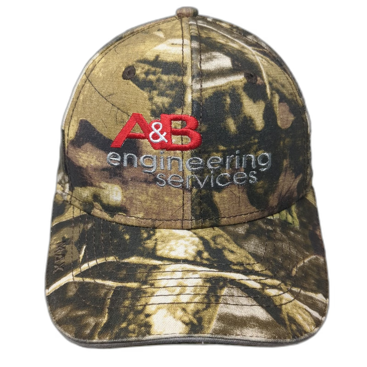 Triple Crown Baseball Cap Brown One Size Camo A&B Engineering Services Work Hat