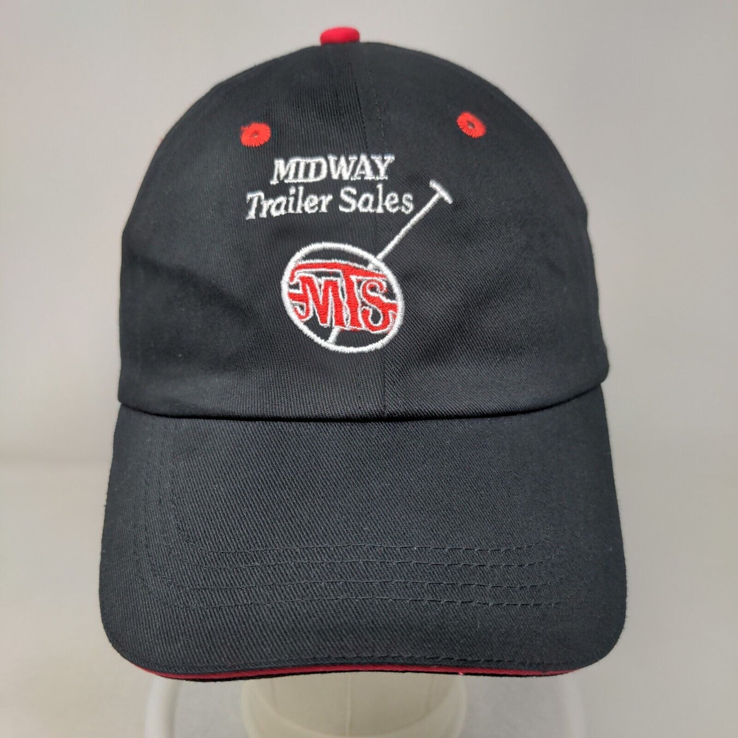 Midway Trailer Sales Strapback Hat Black OSFA Adjustable Embroidered Hitwear