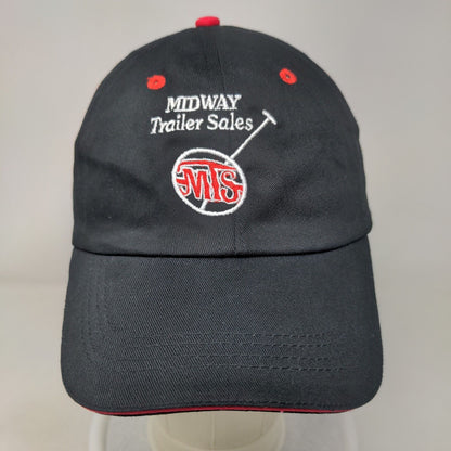 Midway Trailer Sales Strapback Hat Black OSFA Adjustable Embroidered Hitwear