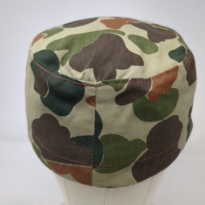 Army Cap Green Camo Vintage Duck Hunter Pattern Hat Flat Top Fitted Hunting