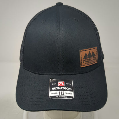 Richardson Trucker Hat Black One Size Mesh Back Snapback Premier Aggregates