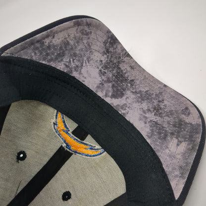 Chargers NFL Reebok Cap Black One Size Side Bolt Logo Stretch Fit Pattern Hat