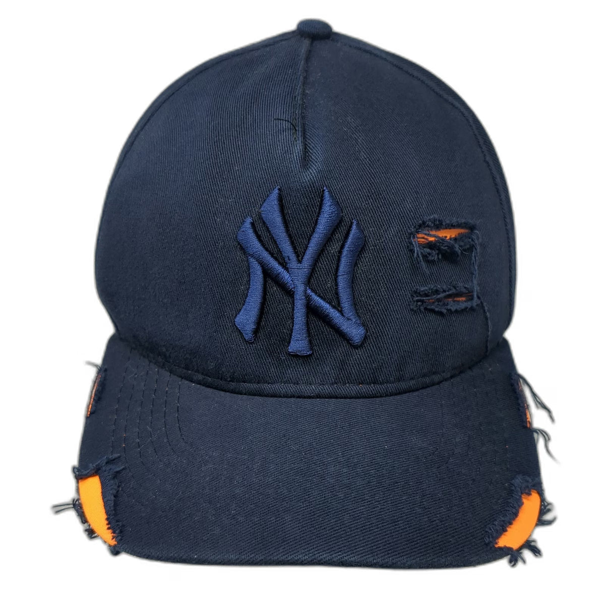 '47 Brand New York Yankees MLB 5 Panel Blue One Size Hat Distressed Cotton Slide