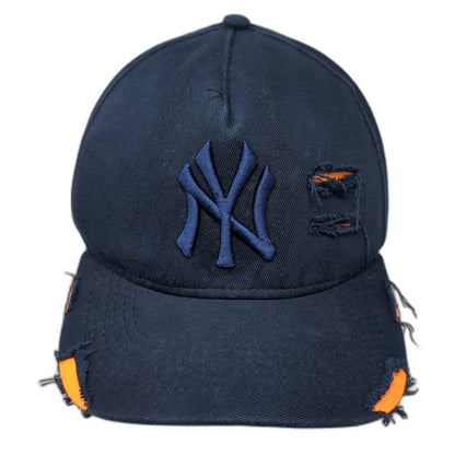 '47 Brand New York Yankees MLB 5 Panel Blue One Size Hat Distressed Cotton Slide
