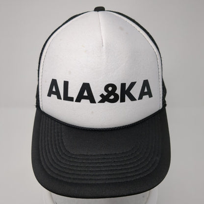 Alaska Snapback Mesh Back Rope Trucker Hat Black One Size Otto